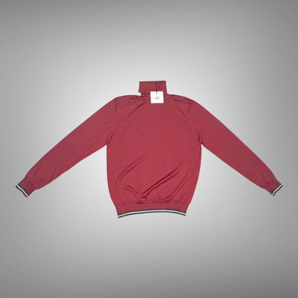 Hermes NWT Cashmere & Silk Mens Turtleneck Sweater Size Small Raspberry
